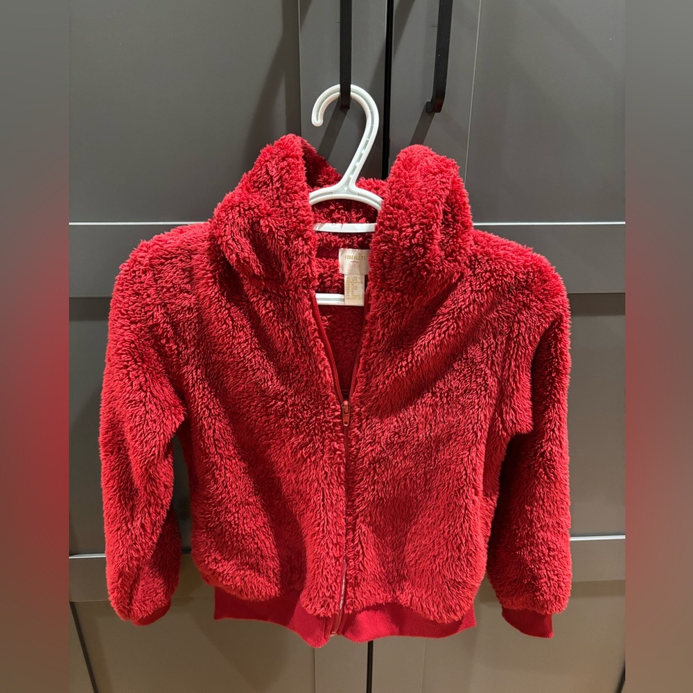 Forever 21 faux fur hoodie jacket for girls age 9-10